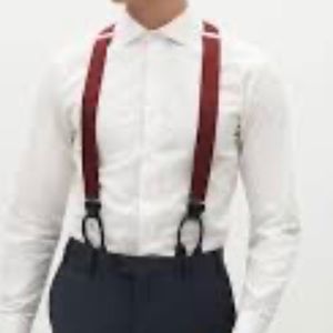 CAS W. Germany Vintage Maroon Suspenders/Braces